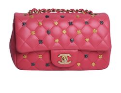 Small Lucky Charms Classic Flap Bag, leather, pink, 26787092, DB, 2*